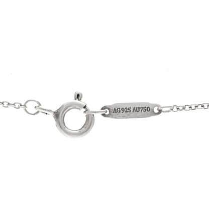 Tiffany 18K Yellow Rose Gold Sterling Silver Mini Heart Trefoil Key Pendant Necklace 5 of 5