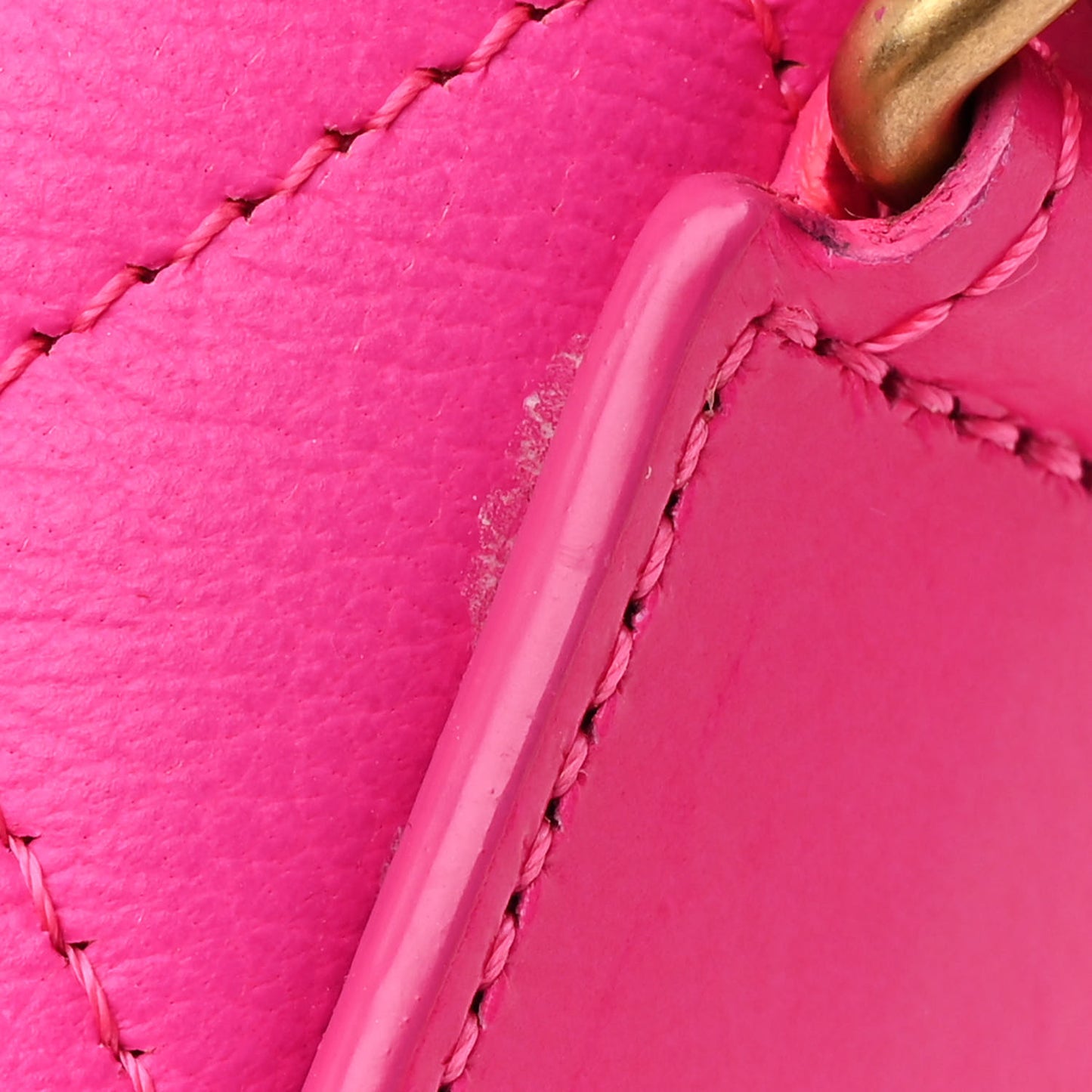 Goatskin Quilted Small Gabrielle Hobo Pink