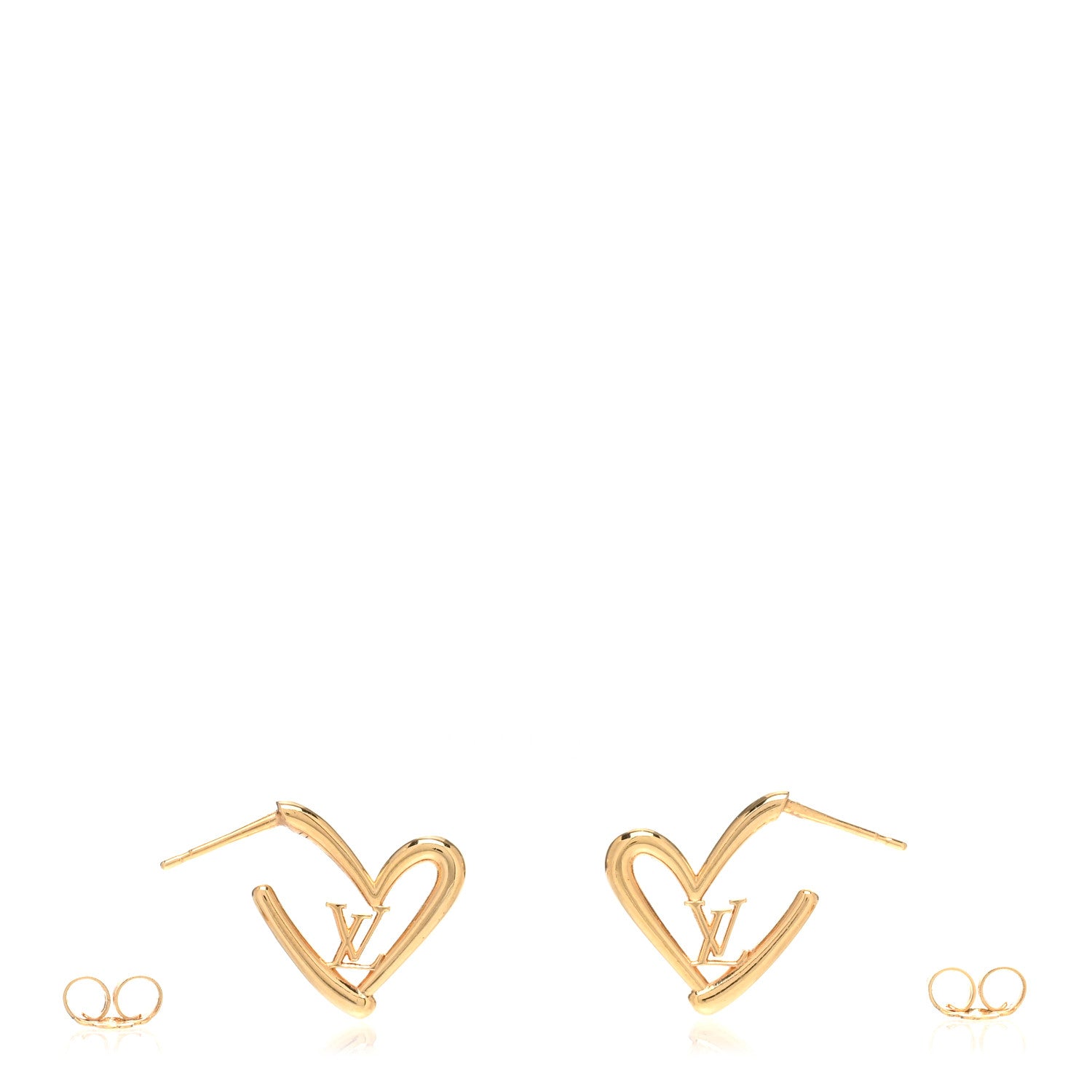 Louis Vuitton Fall In Love Heart Earrings PM Gold 3 of 4