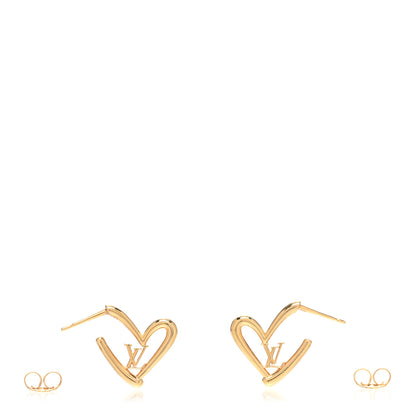 Louis Vuitton Fall In Love Heart Earrings PM Gold 3 of 4