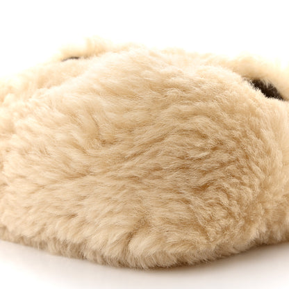 Saint Laurent Shearling Calypso Crossbody Crema Naturel Dark Cigar 9 of 11