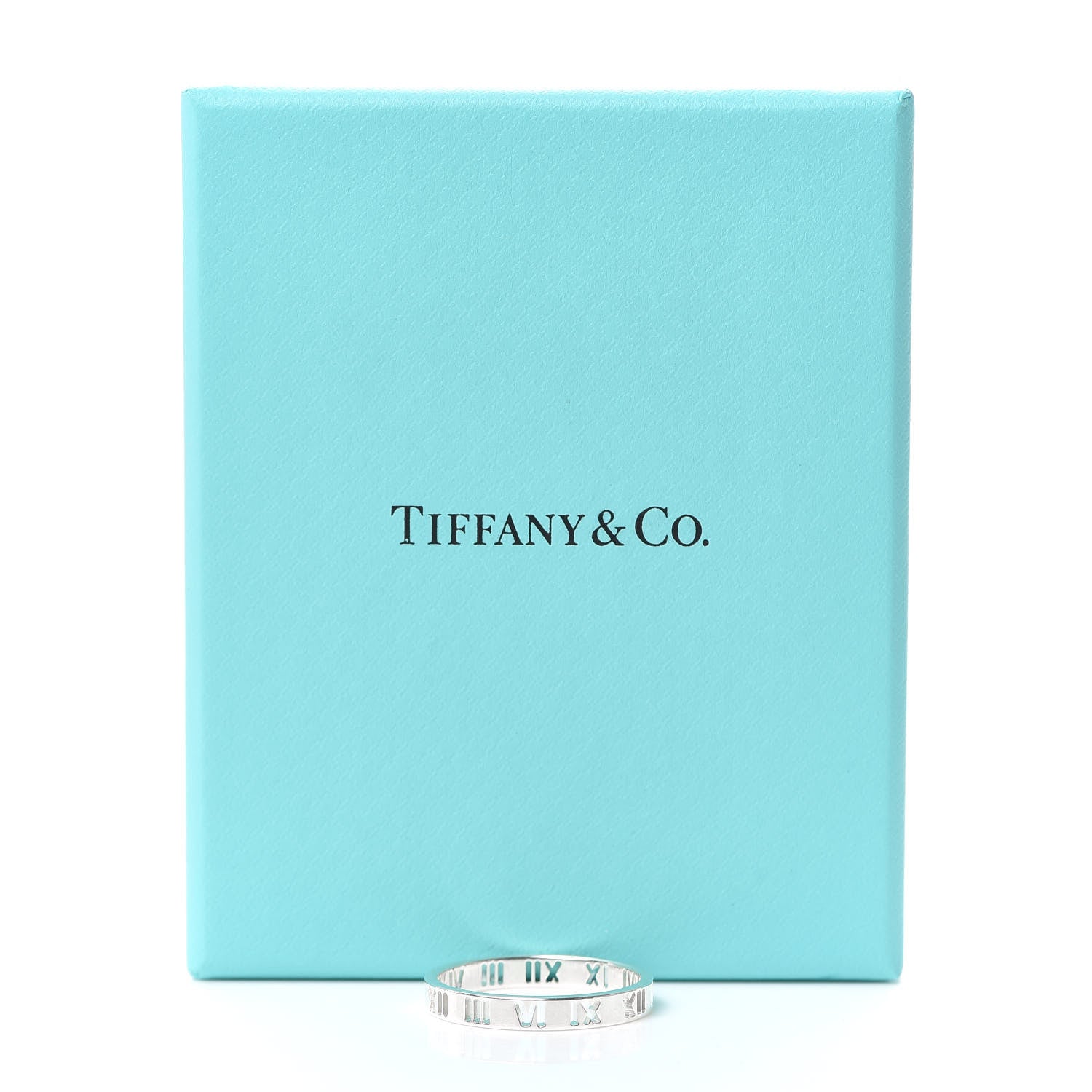 Tiffany Sterling Silver Narrow Atlas Pierced Ring 67 11.75 6 of 6