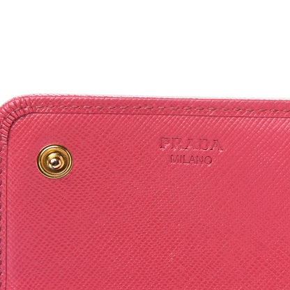 Prada Saffiano Bow Continental Wallet Peonia 5 of 13