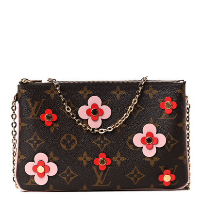 Louis Vuitton Monogram Blooming Flowers Double Zip Pochette 1 of 5