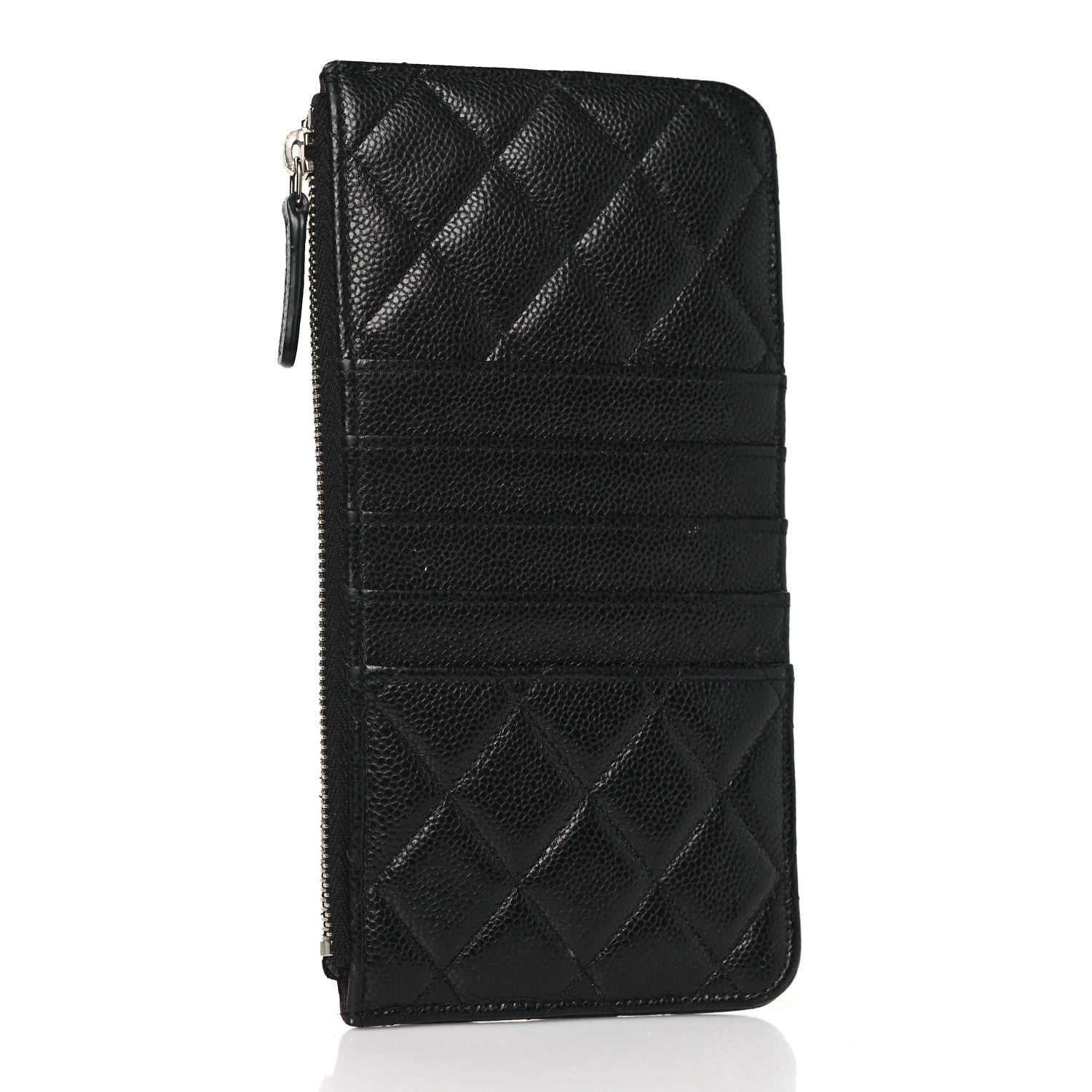 Chanel Caviar Quilted Classic Flat Wallet Pouch Black 3 of 8