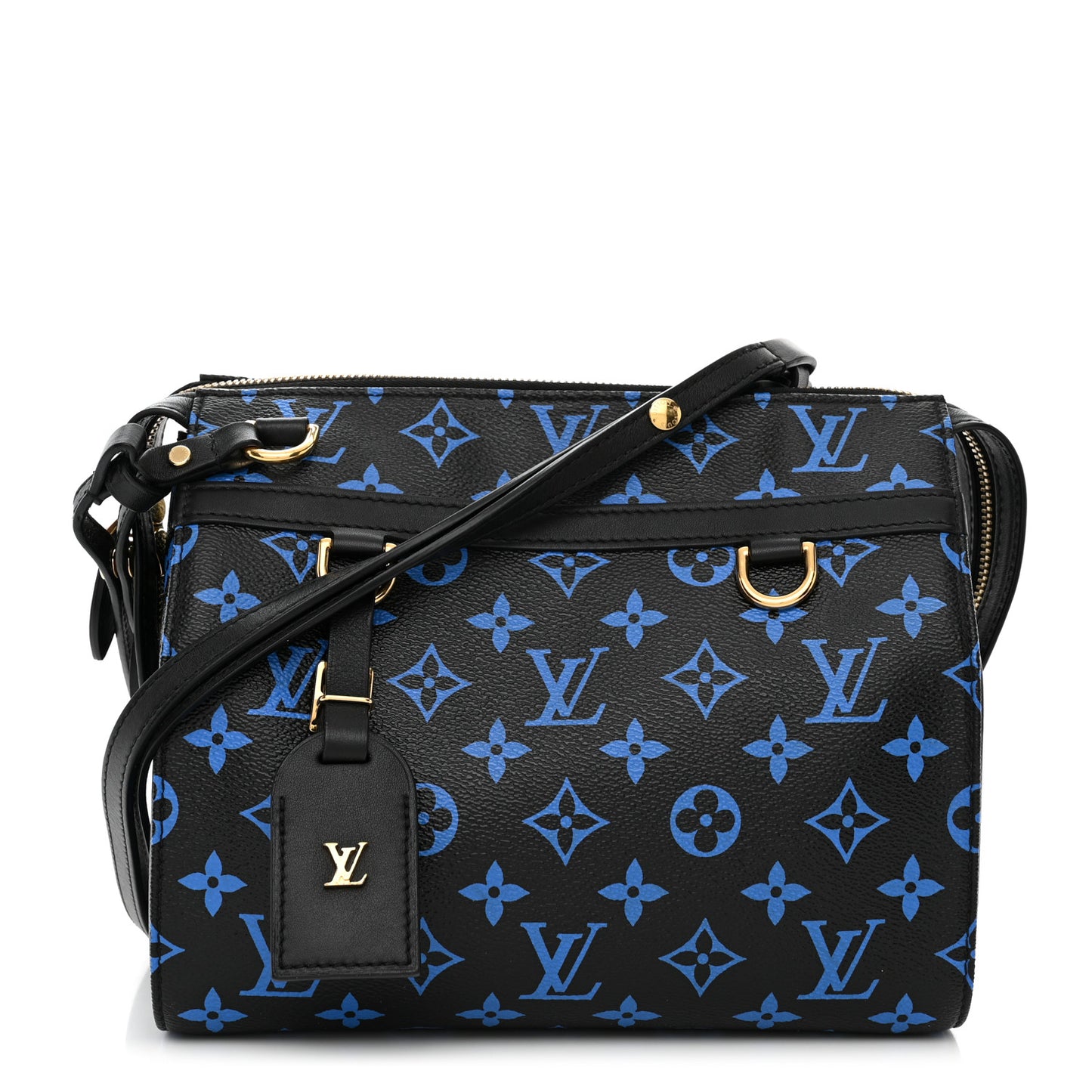 Colored Monogram Speedy Amazon PM Blue Black