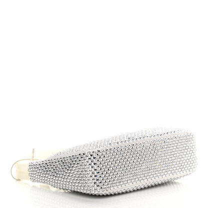 Prada Satin Crystal Mini Re-Edition 2000 Bag White 4 of 11