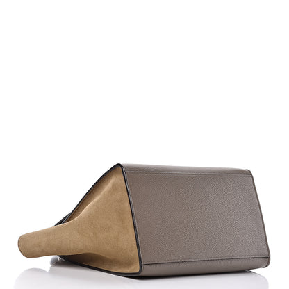 Celine Drummed Calfskin Suede Small Trapeze Souris 4 of 11