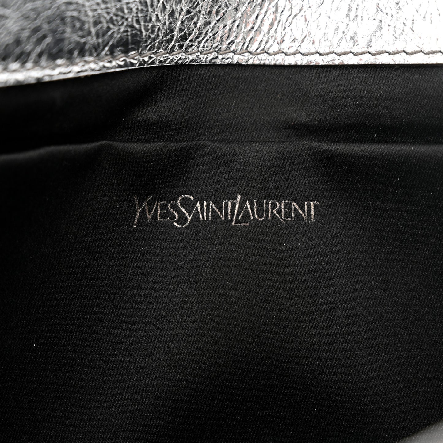 Metallic Calfskin Monogram Large Belle De Jour Clutch Silver