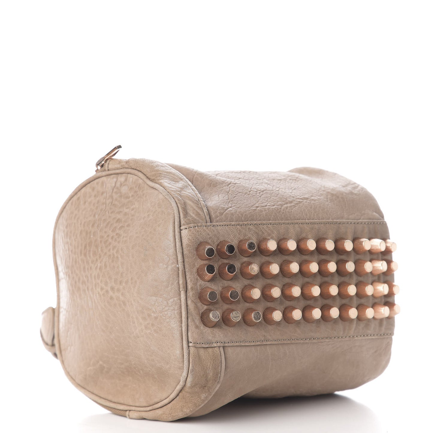 Pebbled Lambskin Angela Pochette Latte Rose Gold Hardware