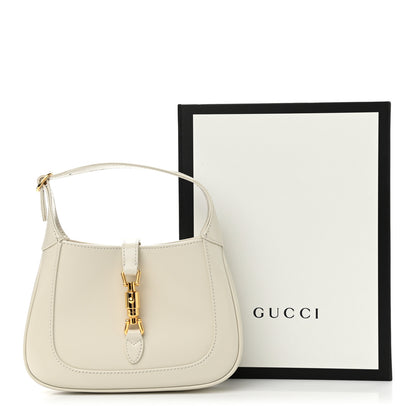 Gucci Boarded Dyana Lux Calfskin Mini Jackie 1961 Hobo Mystic White 11 of 11