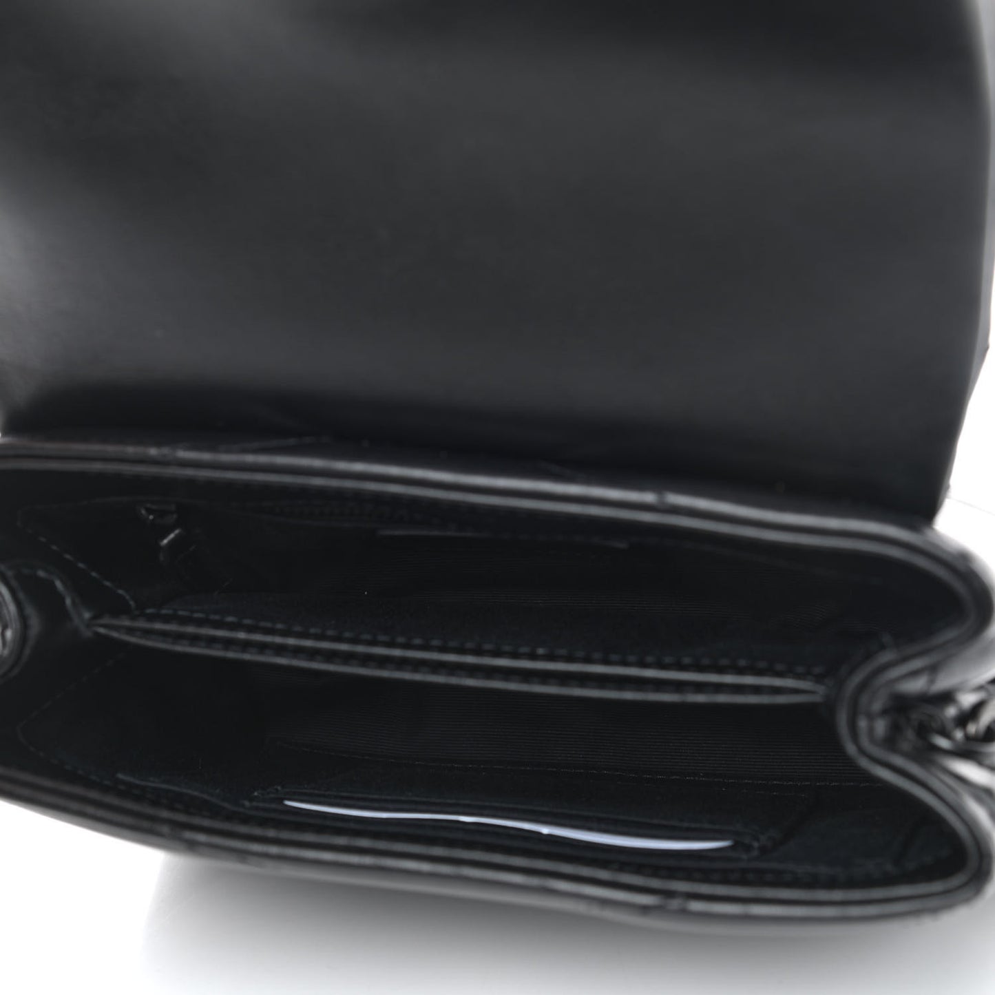 Calfskin Y Quilted Monogram Toy Loulou Crossbody Bag Black