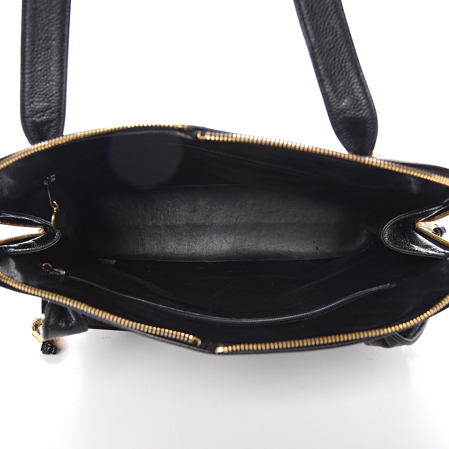 Caviar Large CC Shoulder Bag Black