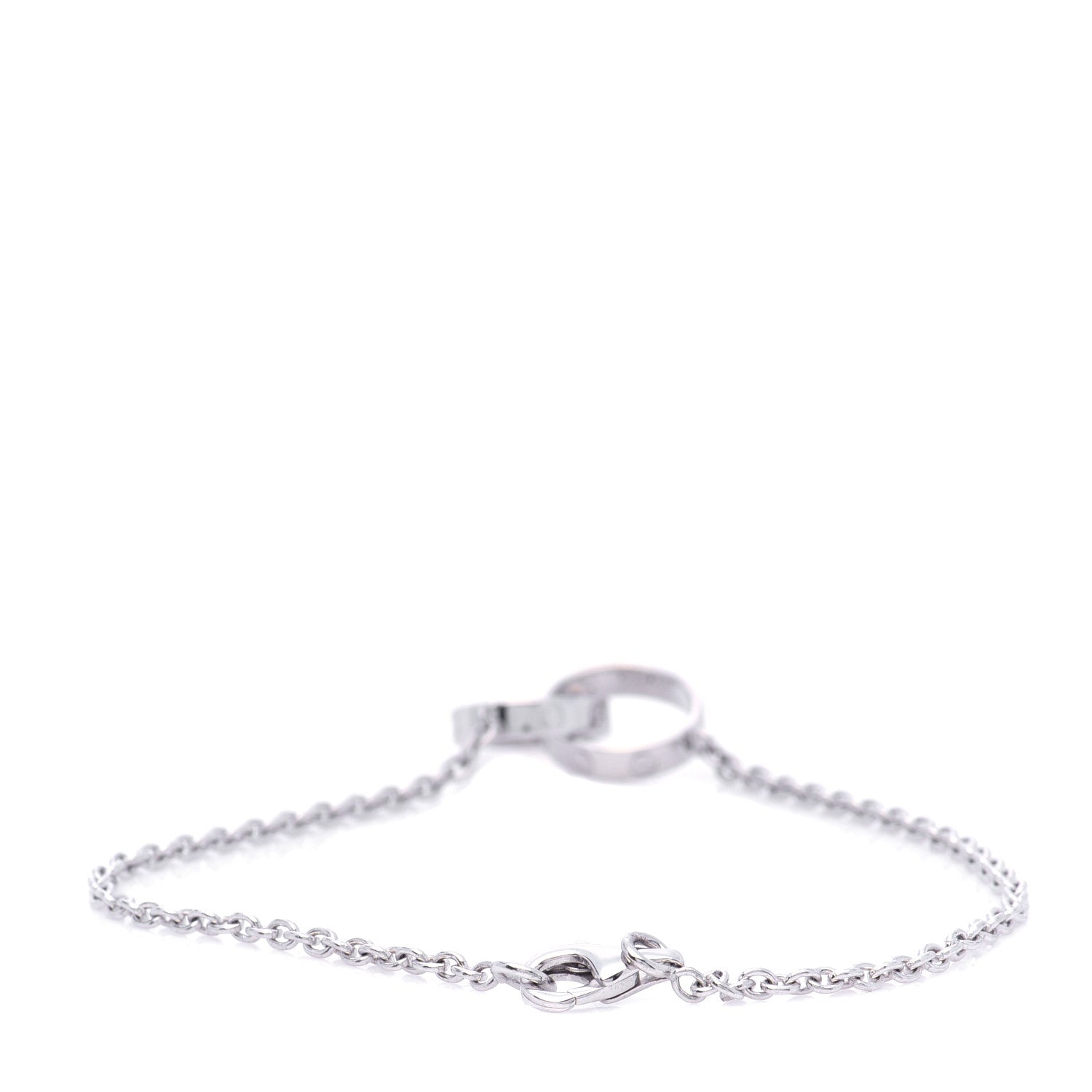 Cartier 18K White Gold Interlocking LOVE Bracelet 3 of 6