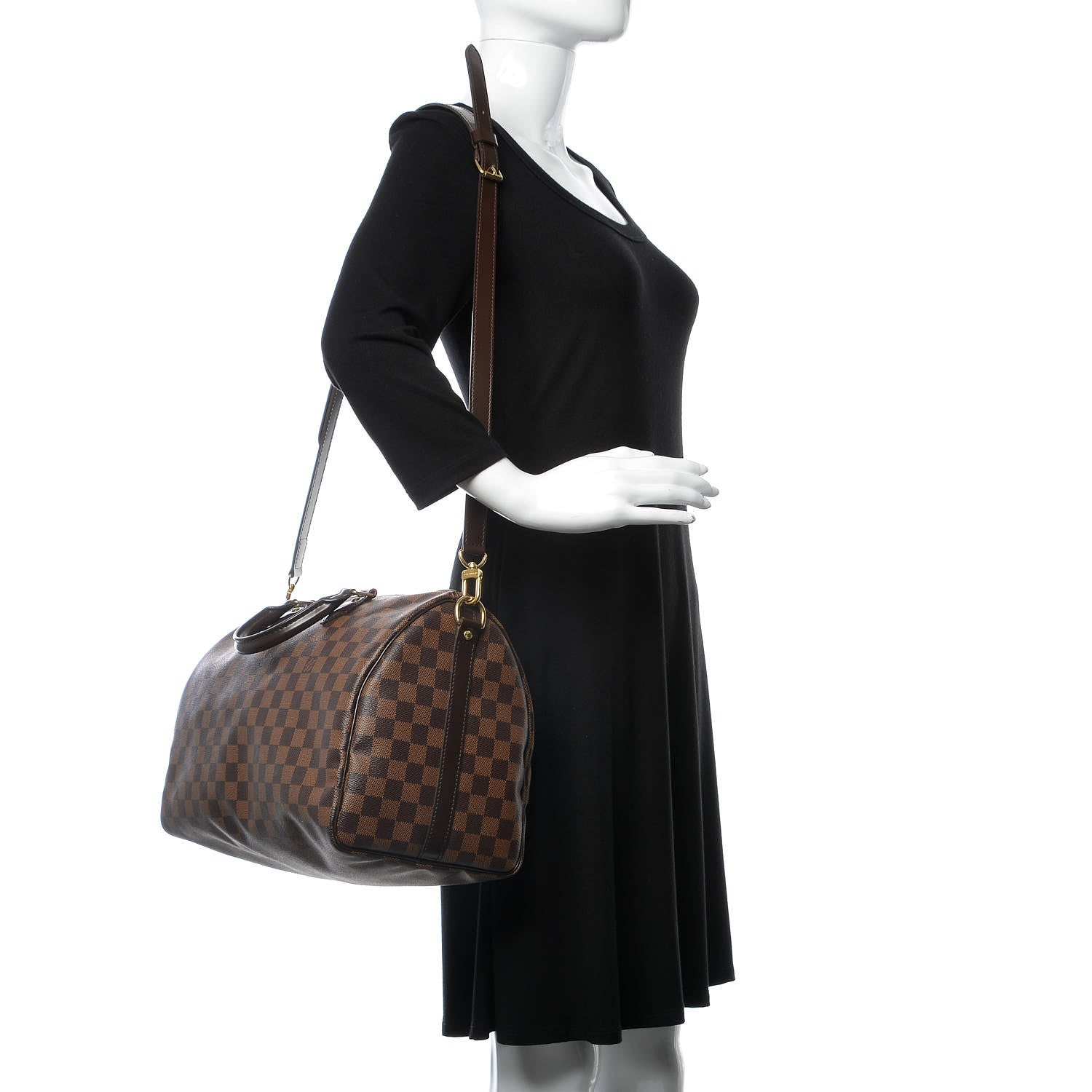 Louis Vuitton Damier Ebene Speedy Bandouliere 35 2 of 9