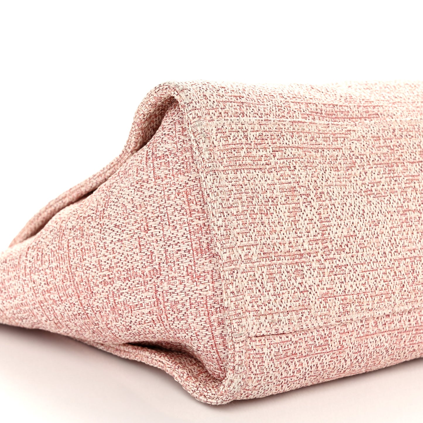 Straw Lurex Medium Deauville Tote Pink