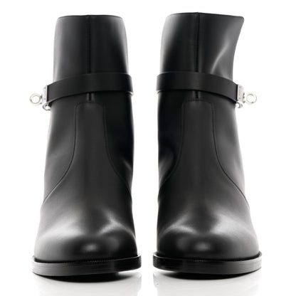 Hermes Calfskin Frenchie 50 Ankle Boots 38 Black 2 of 14