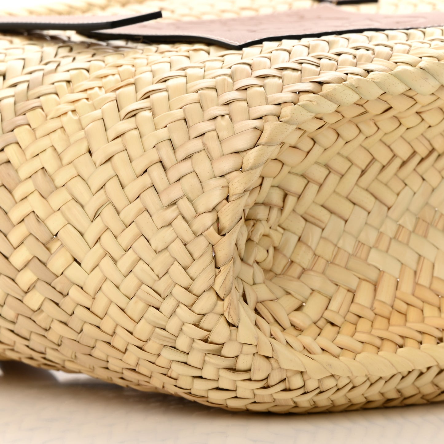 Raffia Basket Tote Bag Natural Tan