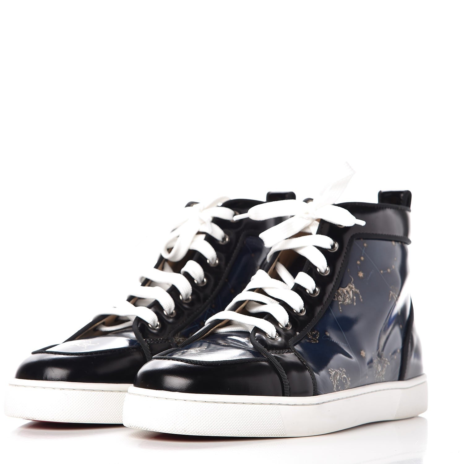 Christian Louboutin Mens Abrasivato Calfskin Rantus Orlato Flat Sneakers 41.5 Black Navy 3 of 14