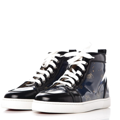 Christian Louboutin Mens Abrasivato Calfskin Rantus Orlato Flat Sneakers 41.5 Black Navy 3 of 14