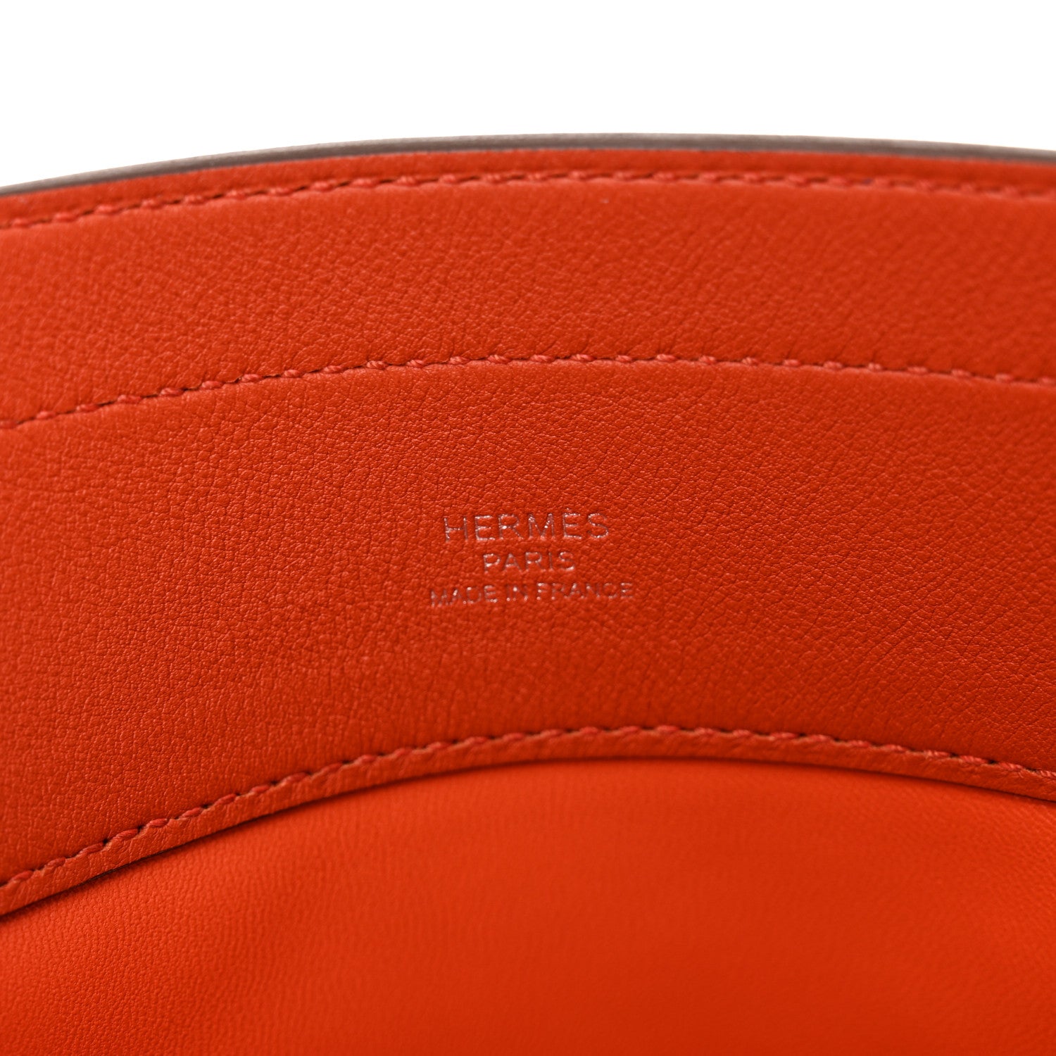 Hermes Milo Lambskin Swift Bi-Color Mini Aline Orange Poppy Terre Battue 5 of 6