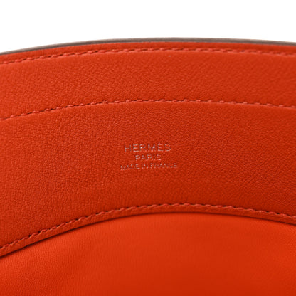 Hermes Milo Lambskin Swift Bi-Color Mini Aline Orange Poppy Terre Battue 5 of 6