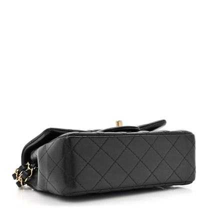Chanel Lambskin Quilted Mini Rectangular Flap Black 4 of 15