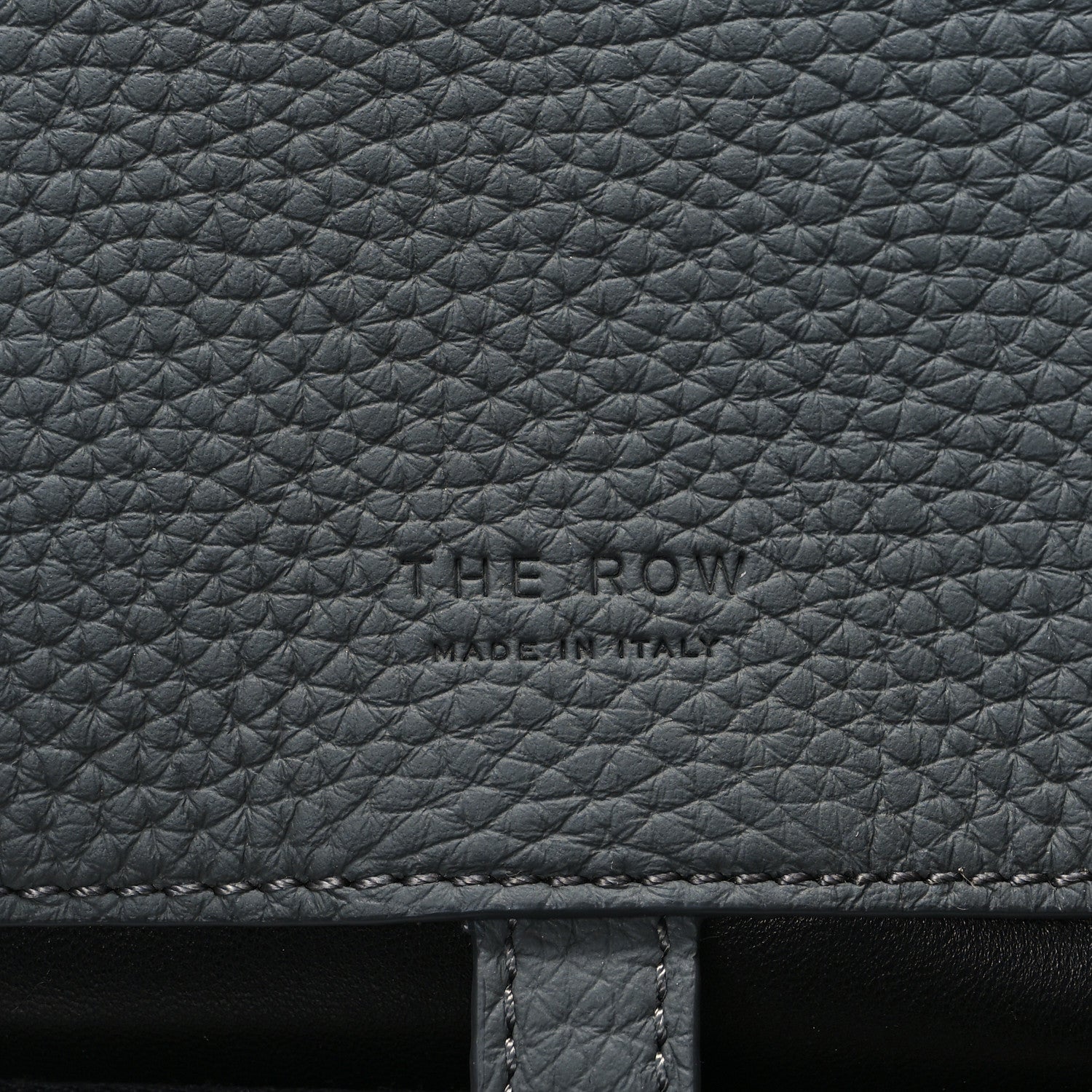 The Row Grained Calfskin Margaux Shoulder 12 Timouse Grey 6 of 10