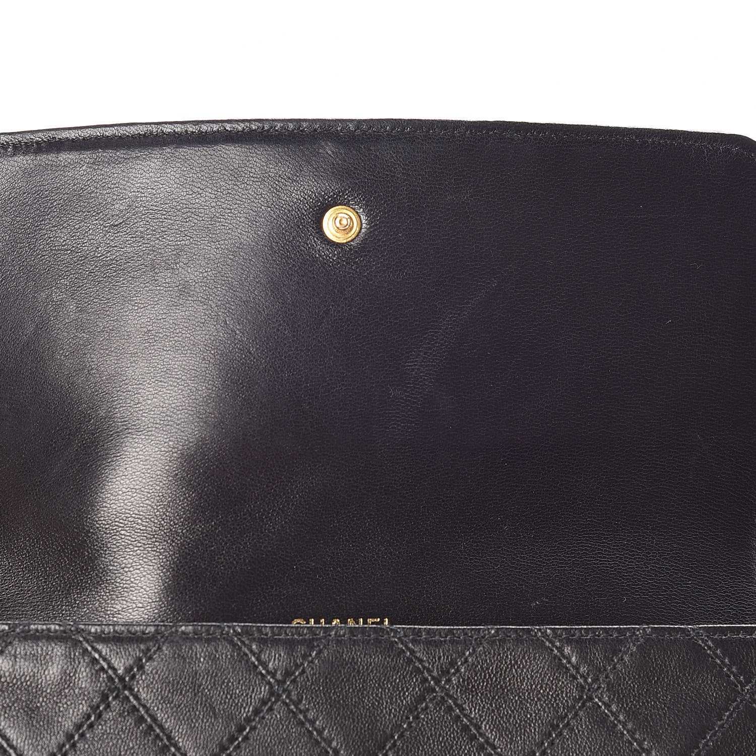 Chanel Lambskin Diamond Stitch Compact Pouch Black 11 of 12