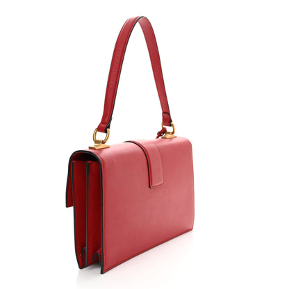 Gucci Calfskin Medium Cat Lock Top Handle Bag Red 3 of 10
