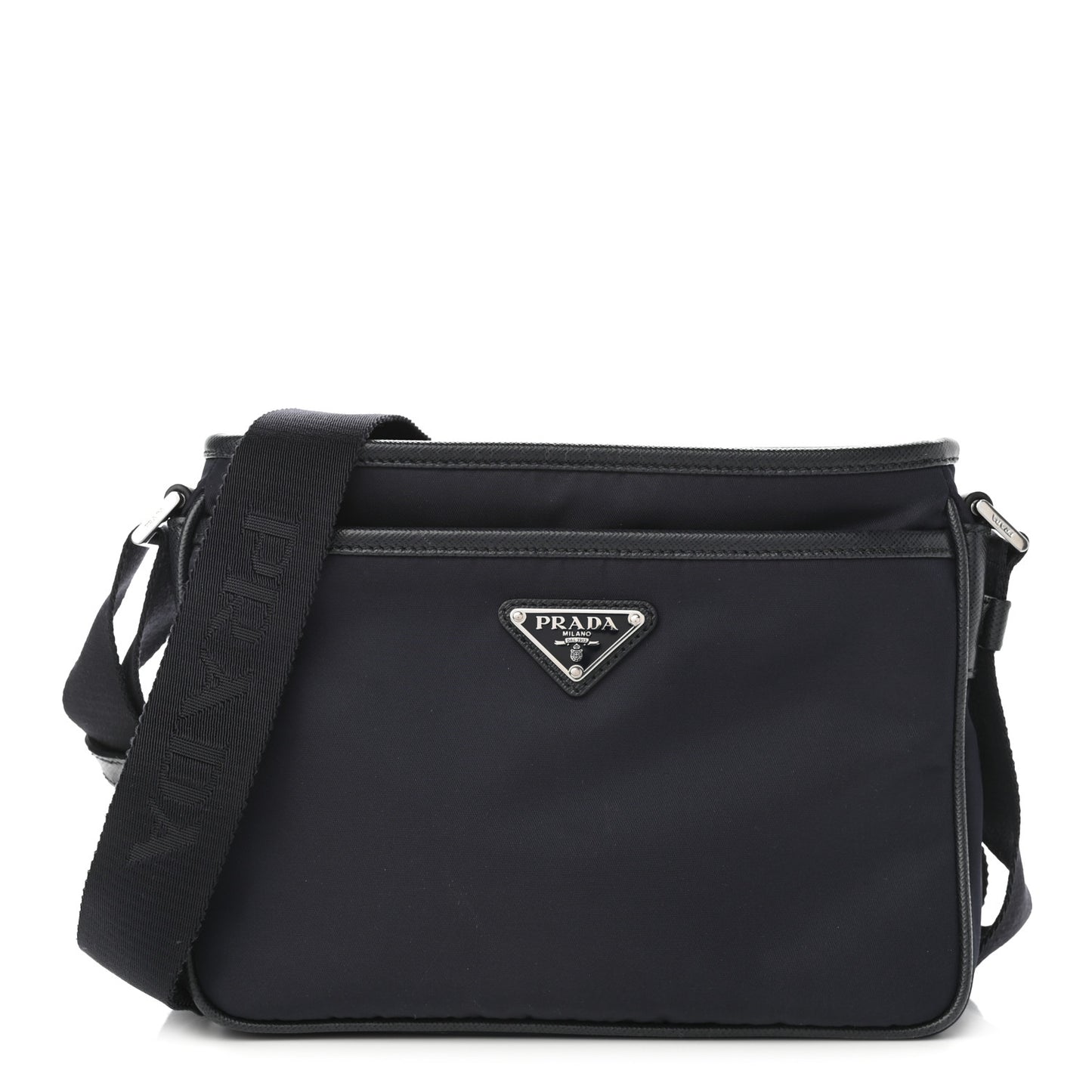 Tessuto Nylon Saffiano Messenger Bag Baltico