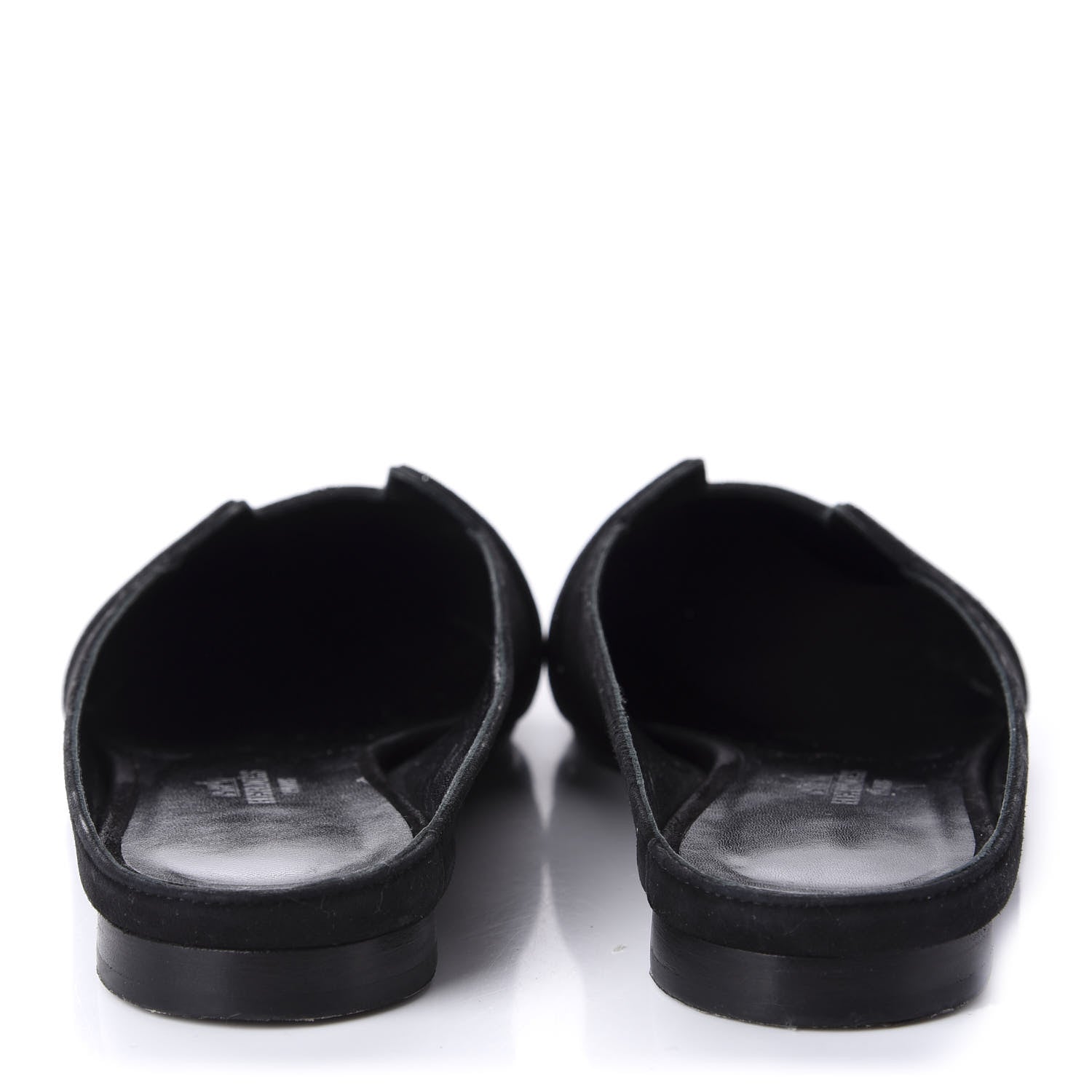 Hermes Suede Goatskin Crystal Roxane Mules 36 Black 6 of 8