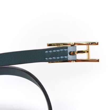 Hermes Epsom Swift Behapi Double Tour Bracelet S Bleu Atoll Malachite 4 of 7
