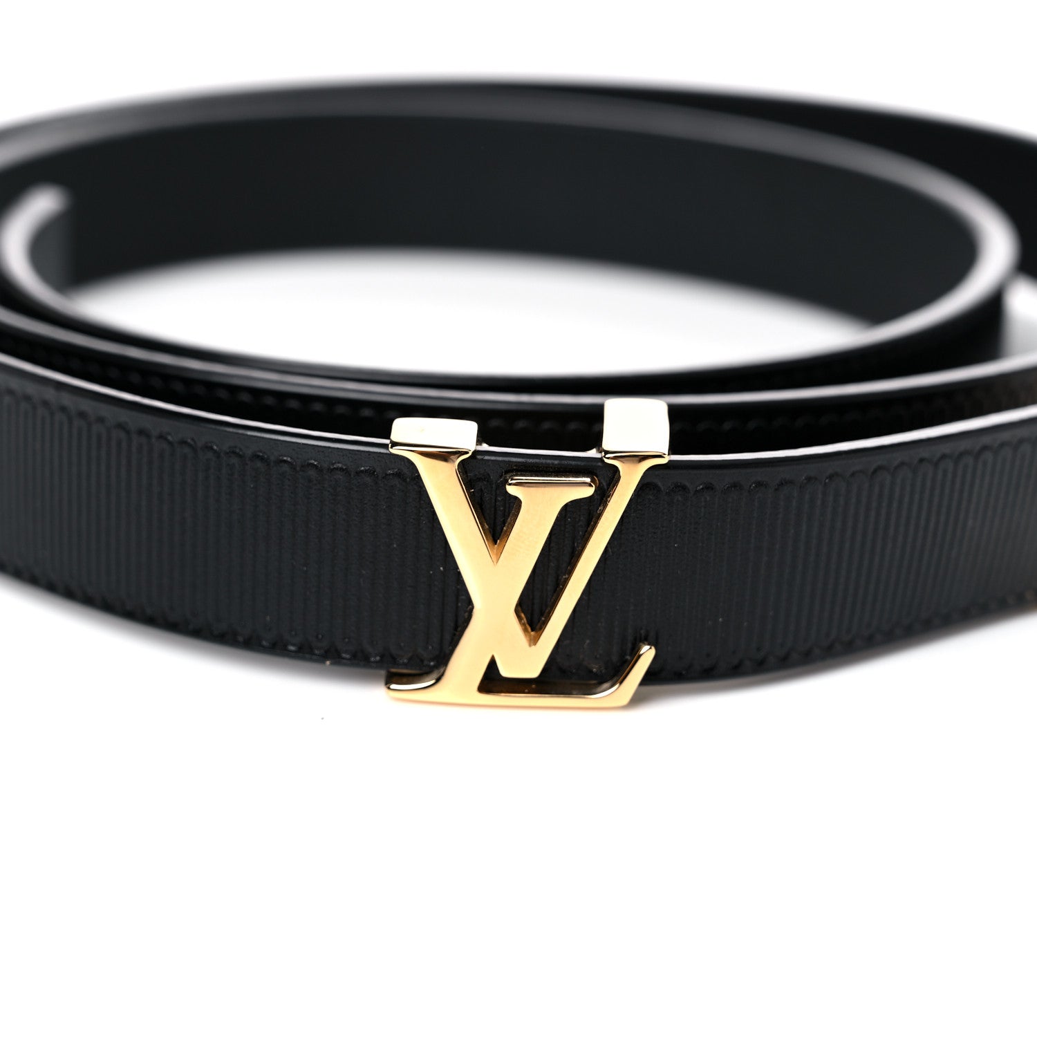 Louis Vuitton Taurillon Calfskin 30mm LV Initiales Belt 85 34 Black 8 of 10