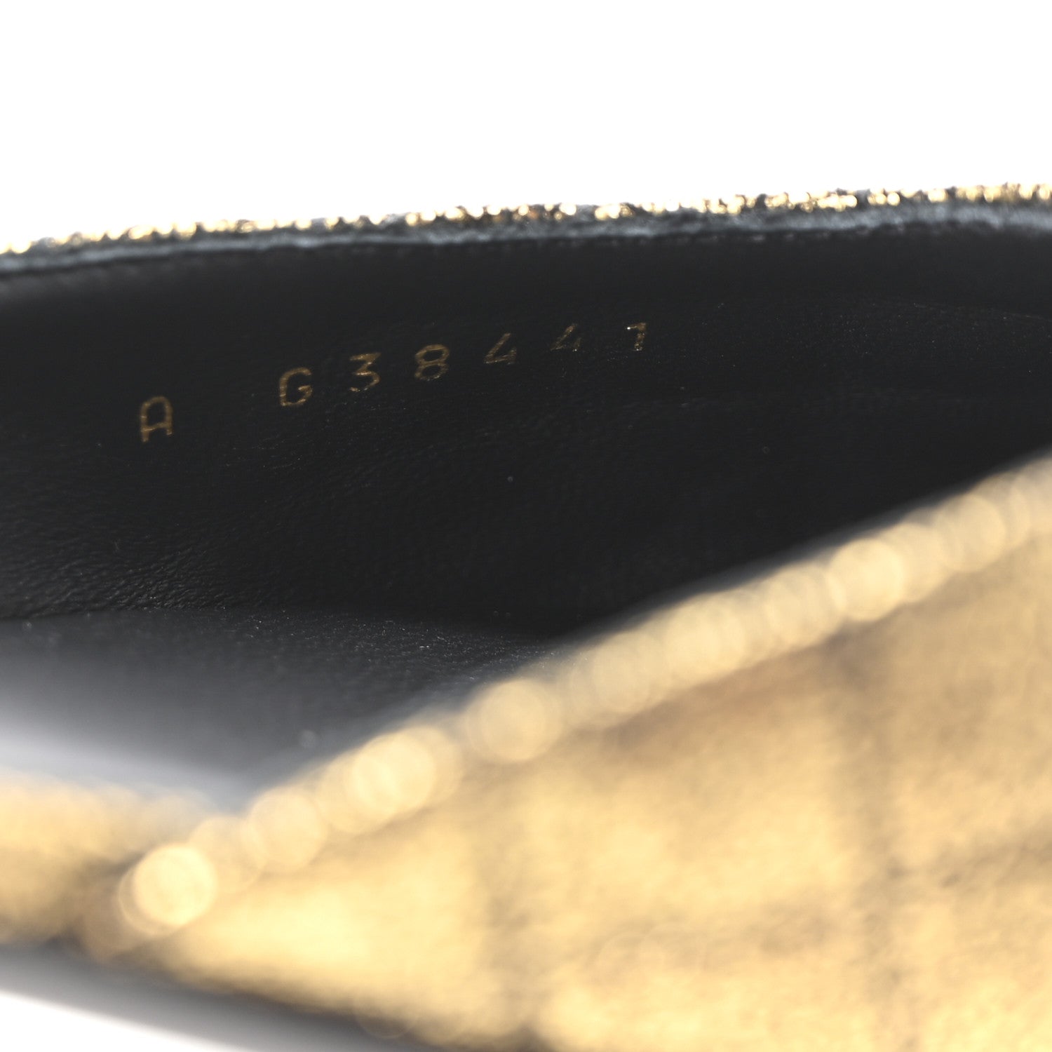 Chanel Laminated Suede Kidskin Grosgrain Quilted Cap Toe Ballerina Flats 36.5 Gold Black 18 of 20