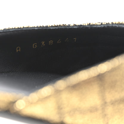 Chanel Laminated Suede Kidskin Grosgrain Quilted Cap Toe Ballerina Flats 36.5 Gold Black 18 of 20