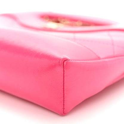 Chanel Shiny Crumpled Calfskin Quilted Nano 31 Shopping Bag Pink 10 of 11