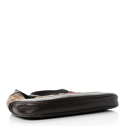 Gucci Monogram Web Jackie O Hobo Dark Brown 3 of 4
