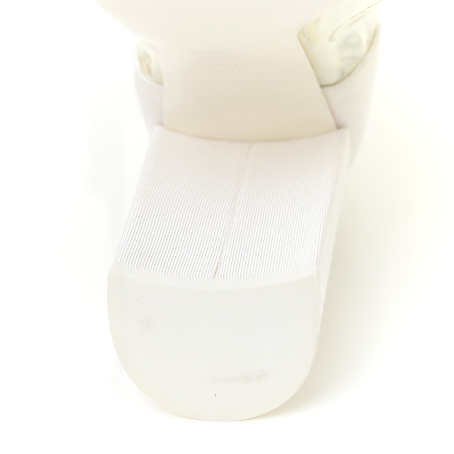PVC Grosgrain High Boots 36 Transparent White