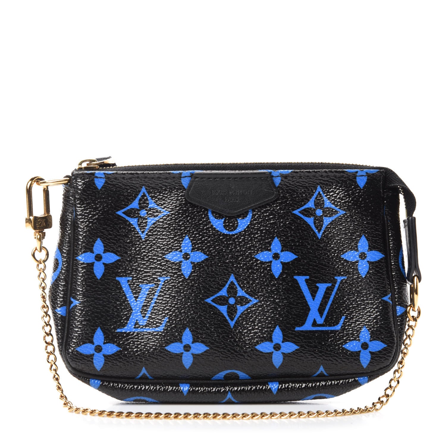 Louis Vuitton Colored Monogram Mini Pochette Accessories Blue Black 1 of 6