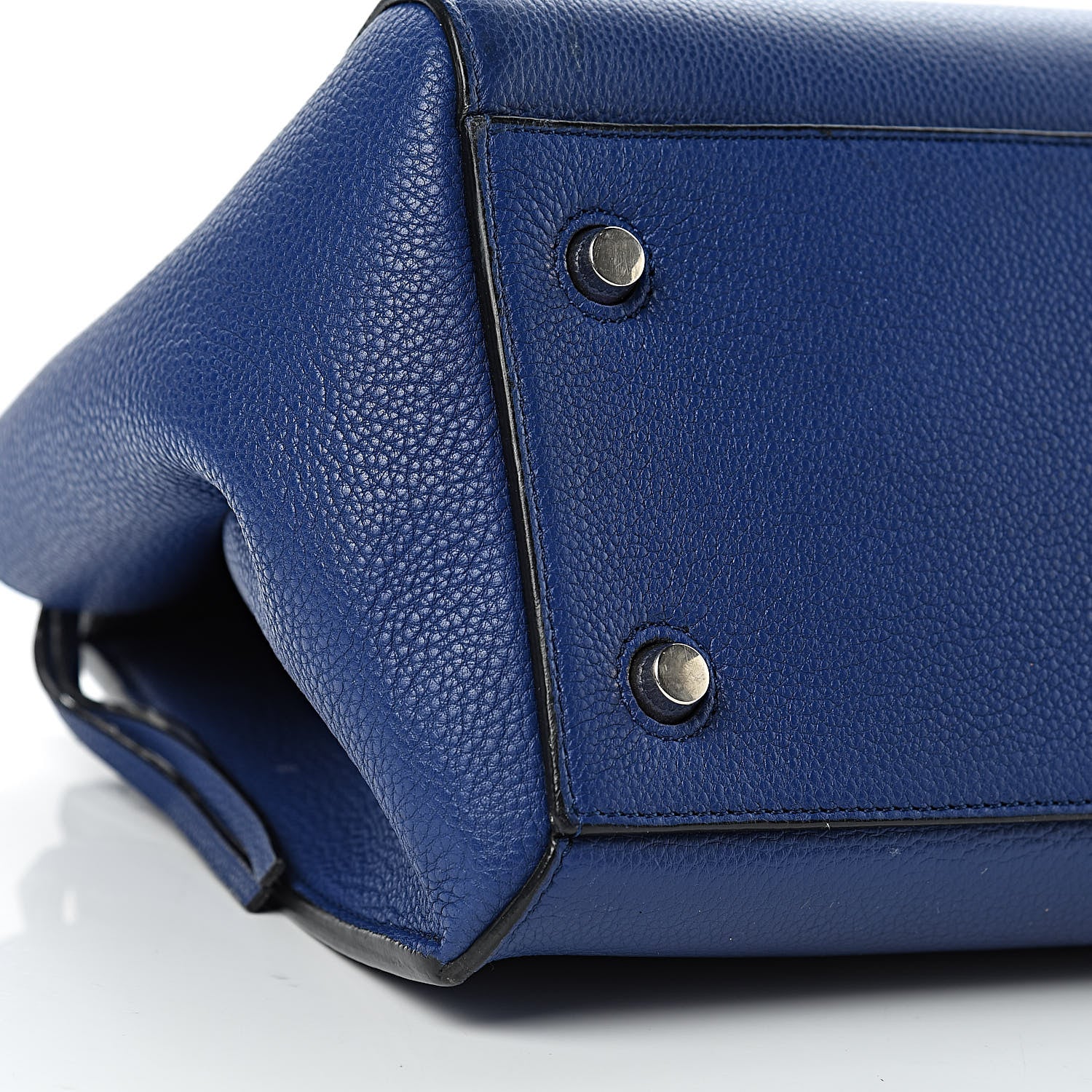 Celine Drummed Calfskin Small Edge Shoulder Bag Indigo 9 of 14