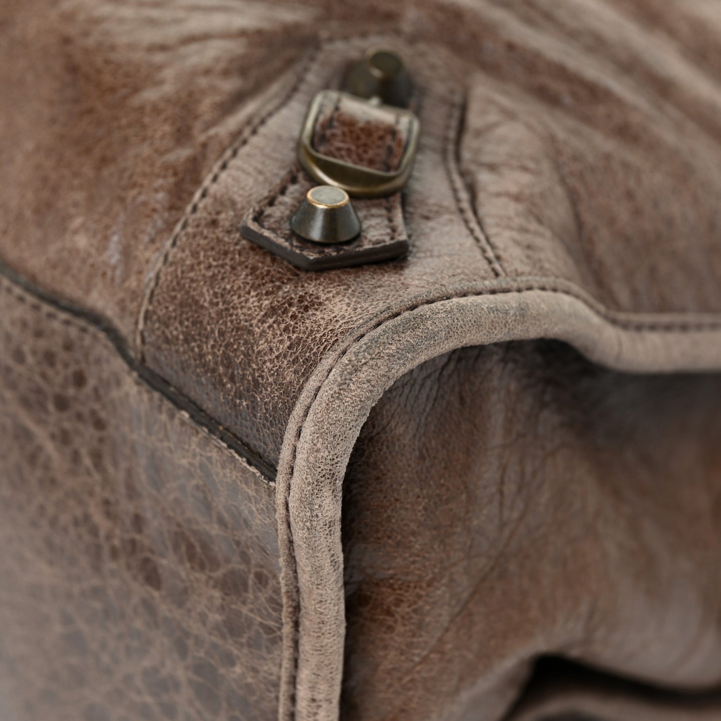 Chevre Classic Hardware City Olive Brown