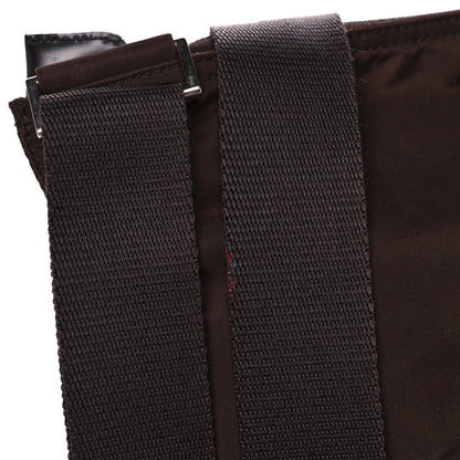 Prada Nylon Flat Messenger Bag Brown 14 of 15