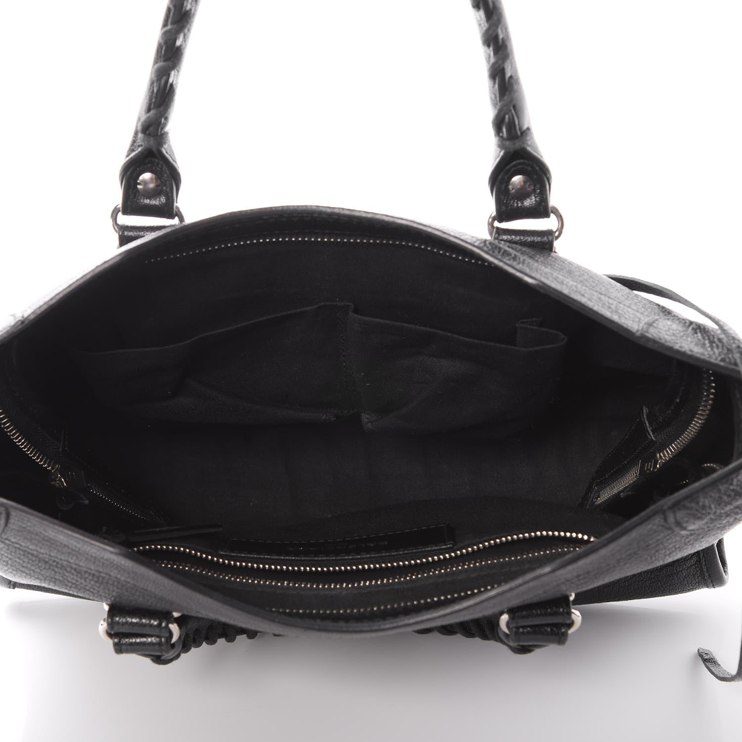 Balenciaga Chevre Silver Metallic Edge Hardware S City Black 5 of 7