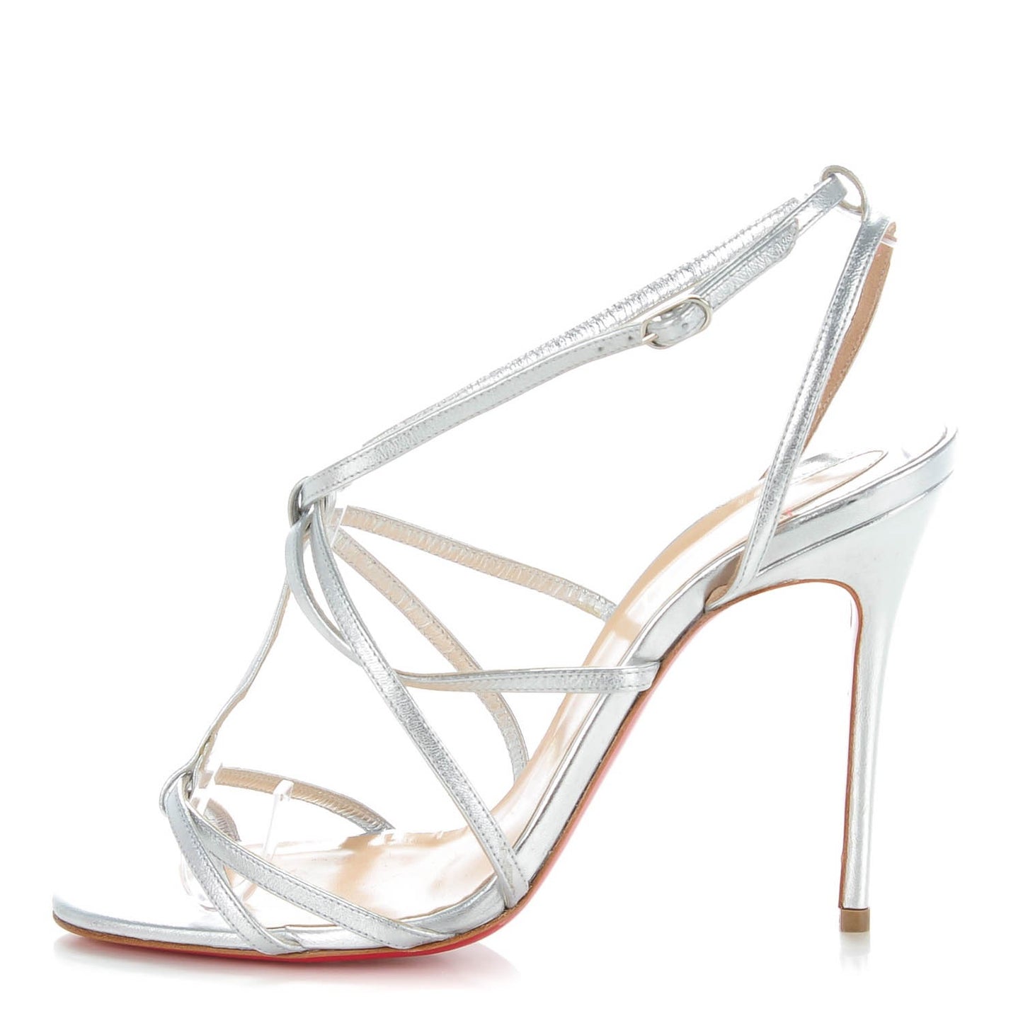 Metallic Kidskin Youpiyou 100 Sandals 37 Silver
