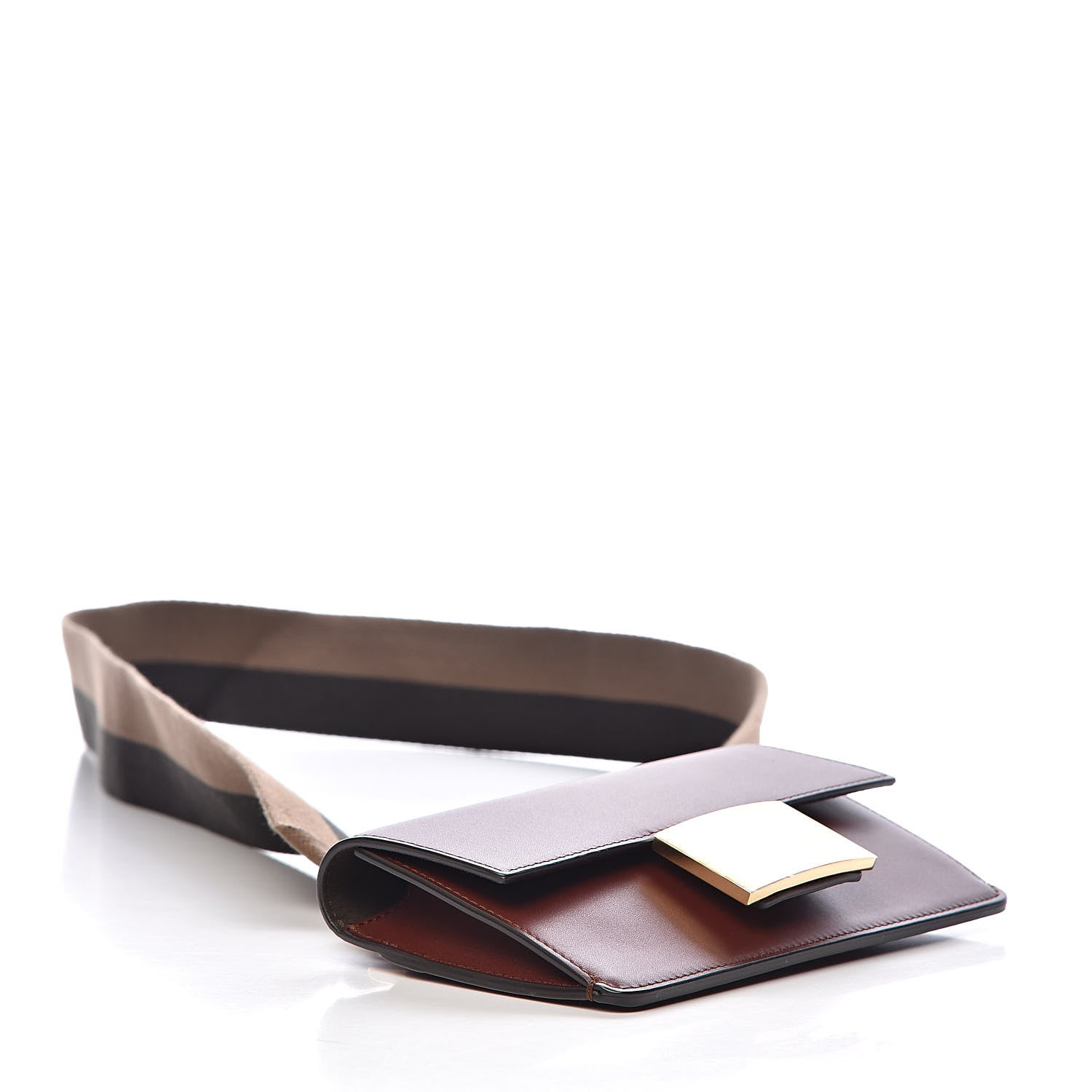 Fendi Vitello King Mini Flat Baguette Praline 4 of 10