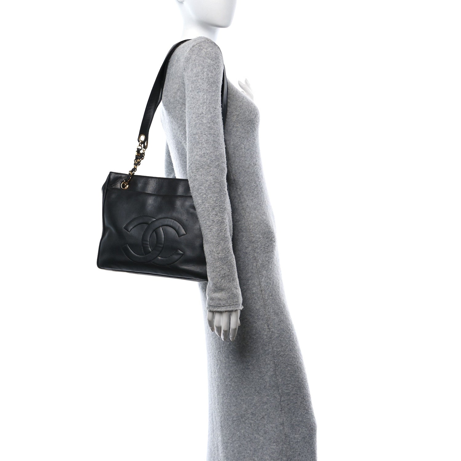 Chanel Lambskin Flap Shoulder Bag Black 3 of 10