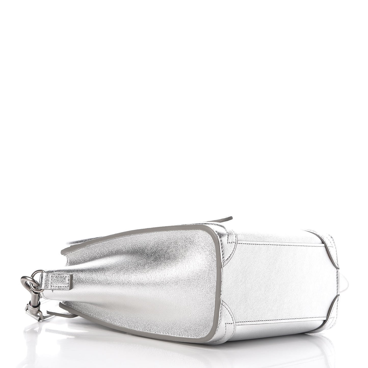 Laminated Lambskin Nano Luggage Silver