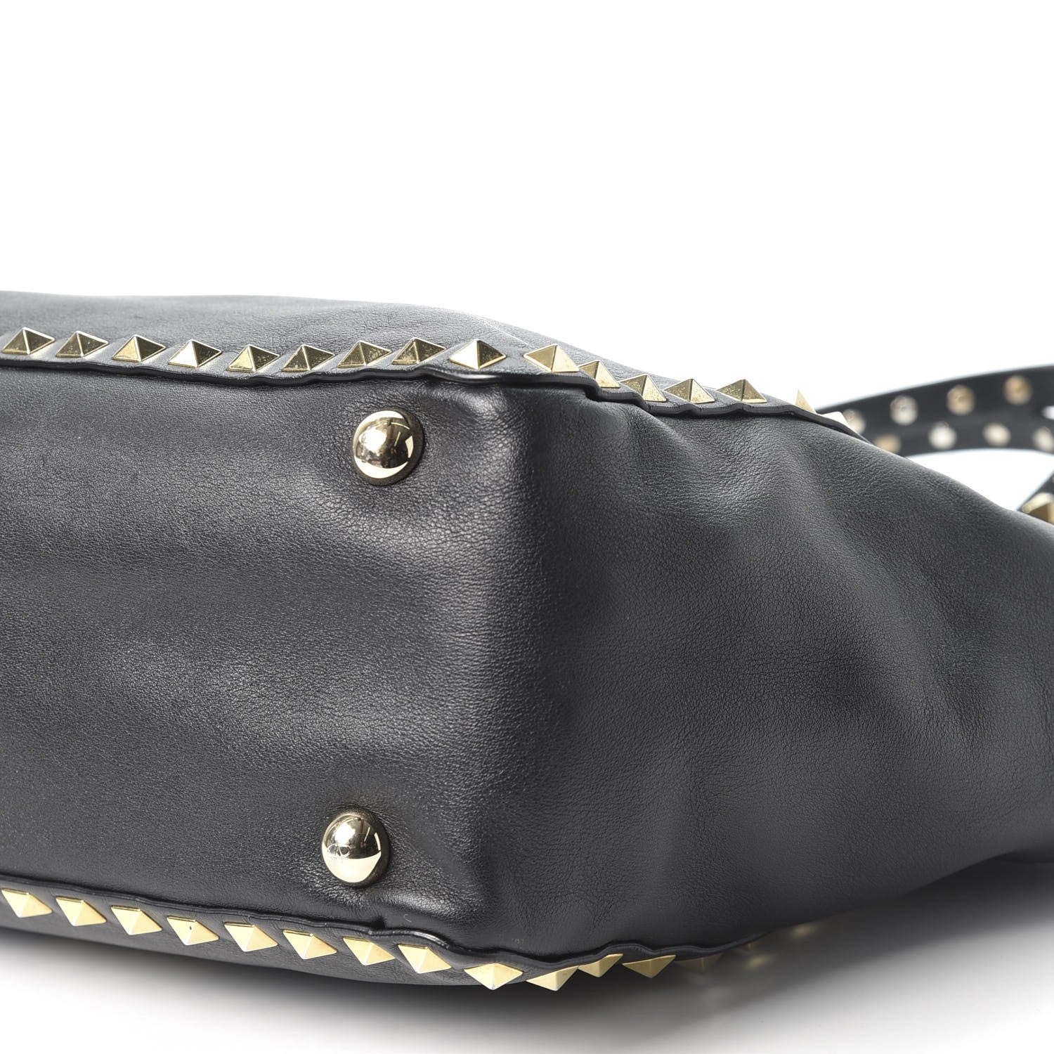 Valentino Garavani Vitello Small Rockstud Tote Black 6 of 12