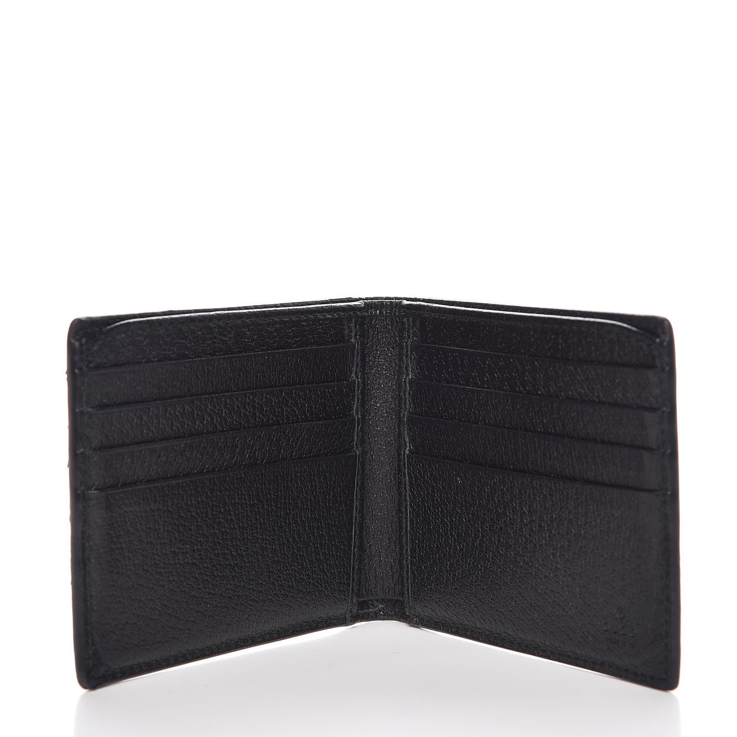 Gucci Calfskin Bee Star Bi-Fold Wallet Black 5 of 8